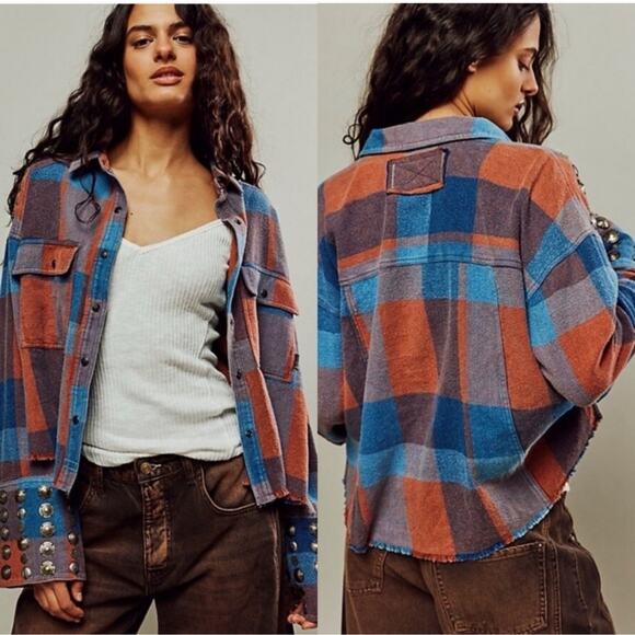 Free people Austin Plaid Buttondown - Picture 3 of 7